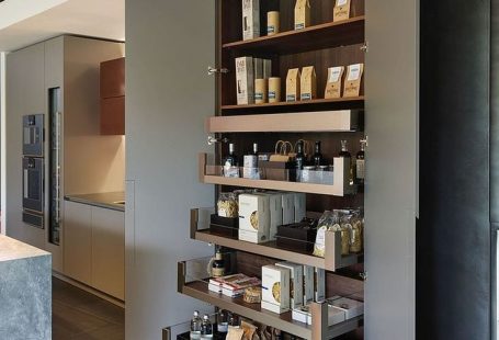 Slim and stylish pantry for the minimal contemporary kitchen