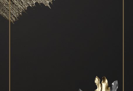 Rectangular golden frame on a nature background
