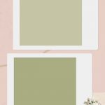 Blank collage photo frame template on pink background vector mobile phone wallpaper