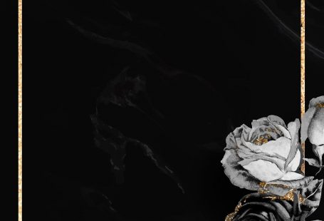 Blank floral golden frame mobile phone wallpaper vector