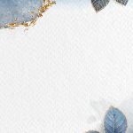 Blank leafy blue frame vector