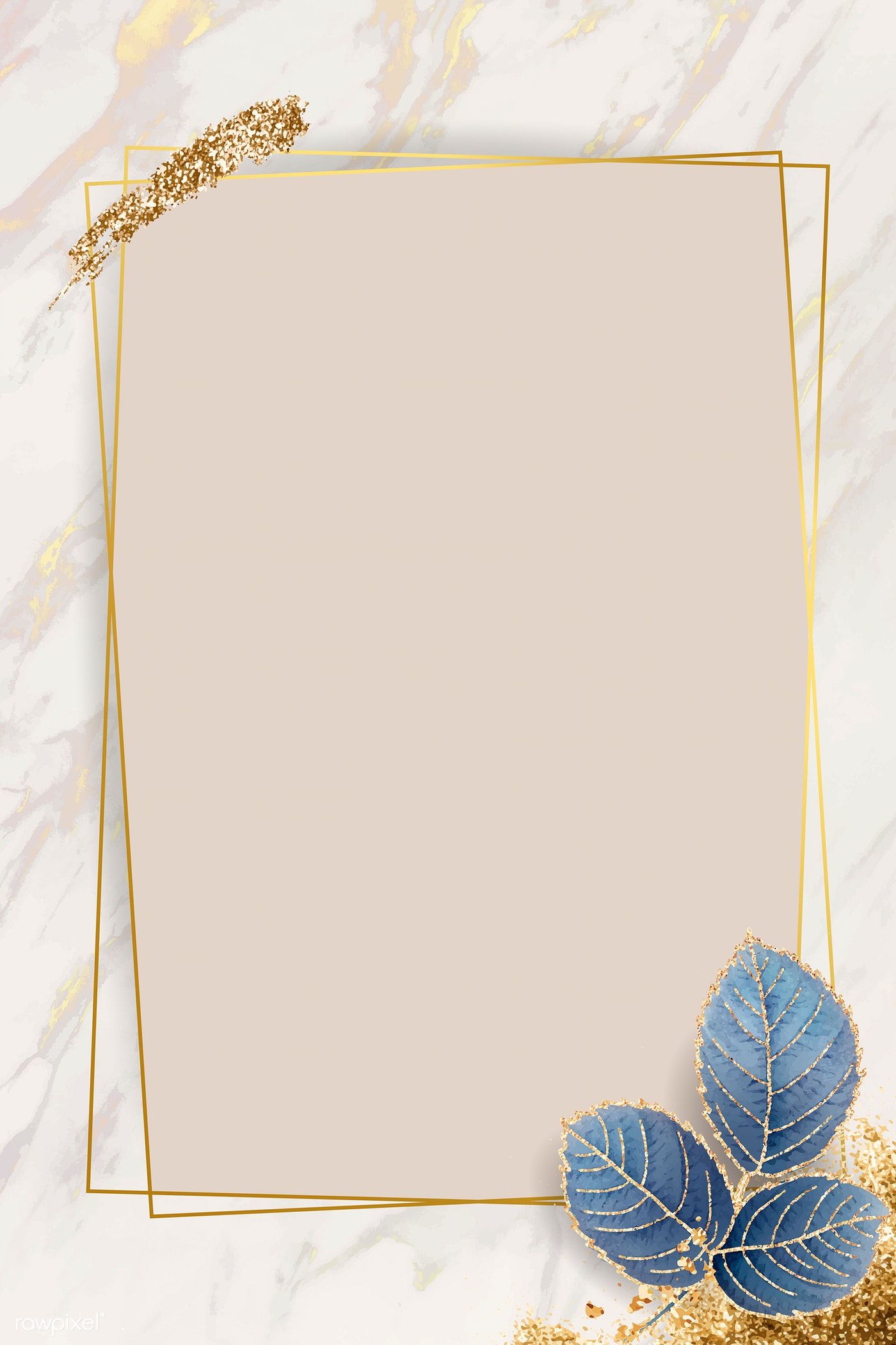 Blank leafy rectangle frame vector | premium image by rawpixel.com / Adj