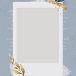 Christmas decorated blank instant photo frame vector