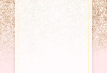 Gold rectangle frame on glittery background vector