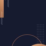 Modern copper geometric pattern on a blue background vector
