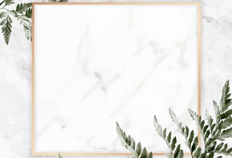 Square golden frame on a marble background vector