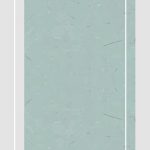 White frame with a yellow brushstroke on cyan marble background vector