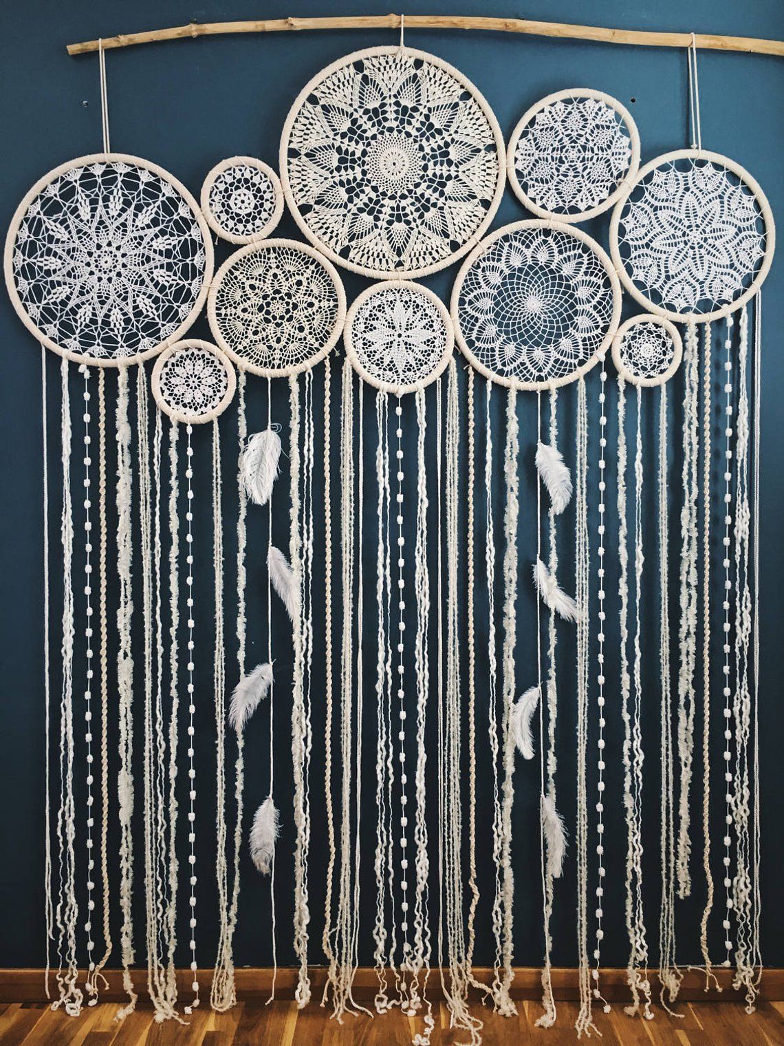 Dream catcher wall hanging boho chic decor giant dream | Etsy