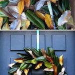 Easy tutorial & video on how to make a beautiful magnolia wreath for free! It is long-lasting & looks amazing for Thanksgiving, Christmas, or year round!   #diy #homedecor #homedecorideas #diyhomede