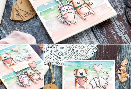 Easy watercolour background handmade card tutorial by Debby Hughes using supplies from Simon Says Stamp. Click to find out more. #handmadecard #homemade #watercolourtutorial