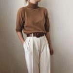 Fashion Pure Color High Collar Middle Sleeve Sweater