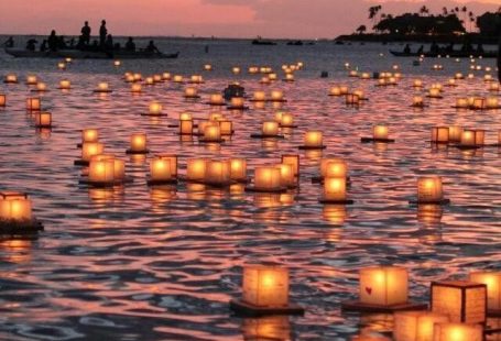 Floating lantern ceremony in Honolulu