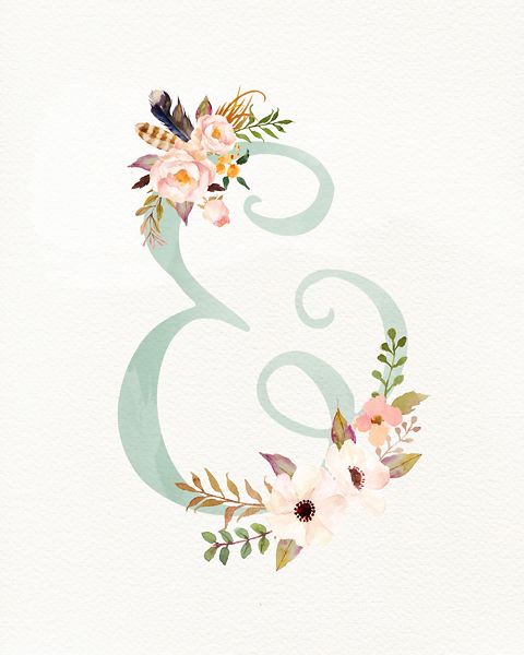 Floral Ampersand - FREE Printable www.christielacy....