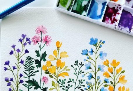Floral Art Hub auf Instagram: “Pretty wildflowers von artist @ishajunedesigns __..., #Art #artist #auf #Floral #flowerpainting