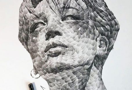I really like these dynamic swirling drawings by artist Lee.k. They