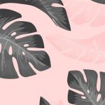 wallpaper palmier tropical black pink