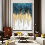 Original Modern Abstract acrylic Painting on canvas art Gold nordic Extra large abstract wall pictures home decor texture cuadros abstractos #OriginalPainting #AbstractPainting #CanvasPainting