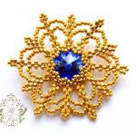 Free tutorial for beautiful beaded snowflake with rivoli Swarovski. U can use it like ornament or
