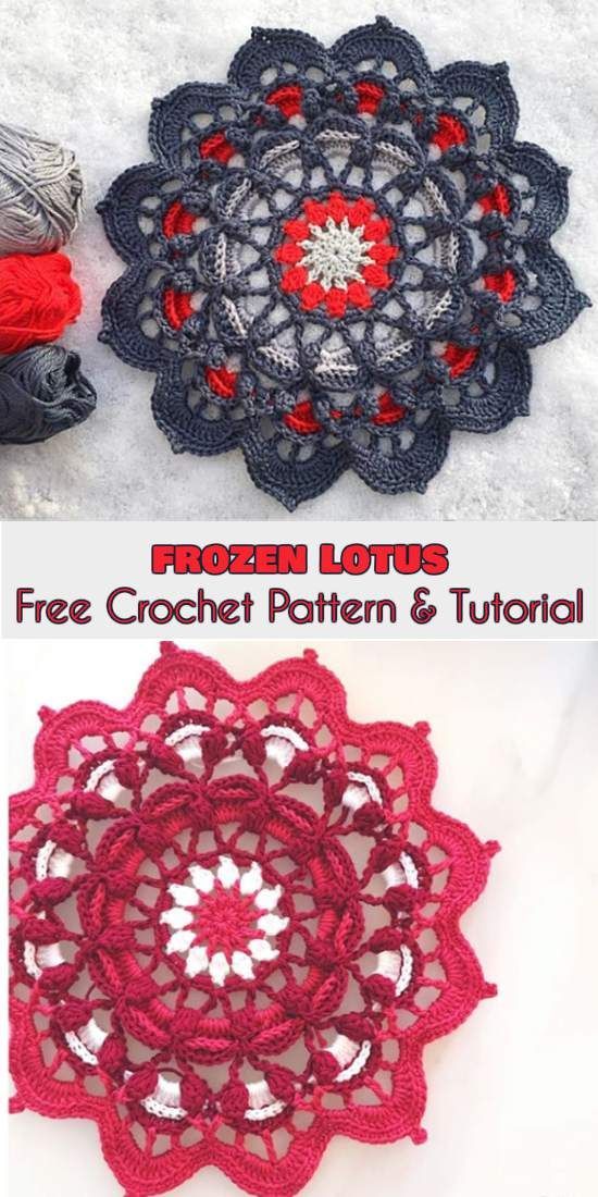 New Doile: Frozen Lotus [Free Crochet Pattern and Tutorial]