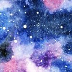 Galaxie in Aquarell Aquarell ist eine meiner Lieblingsfarben zum Malen. Diese wunderschöne Galaxie ist sehr einfach nachgemalt. Bevor du drauf
