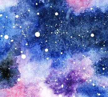 Galaxie in Aquarell Aquarell ist eine meiner Lieblingsfarben zum Malen. Diese wunderschöne Galaxie ist sehr einfach nachgemalt. Bevor du drauf