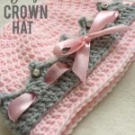 Girly Crown Hat.  FREE crochet pattern!