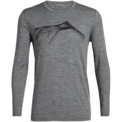 Icebreaker Tech Lite Ls Crewe - Artist Herren Pullover grau L IcebreakerIcebreaker