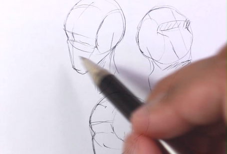 Learn how to draw the human head using this step by step process made for beginners. Grab the free worksheets on the website and learn how to draw the head from any angle by developing a deep understanding of the structure. Drawing human anatomy is immensely satisfying and these free worksheets will help you make quick progress! #tutorial #drawing