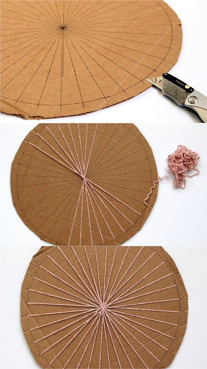 Detailed tutorial on how to make a rag rug with easy DIY continuous t-shirt yarn, and how to weave beautiful rag rugs on a cardboard loom or hula hoop loom! - A Piece of Rainbow #upcycle #upcycling #recycle #recycling