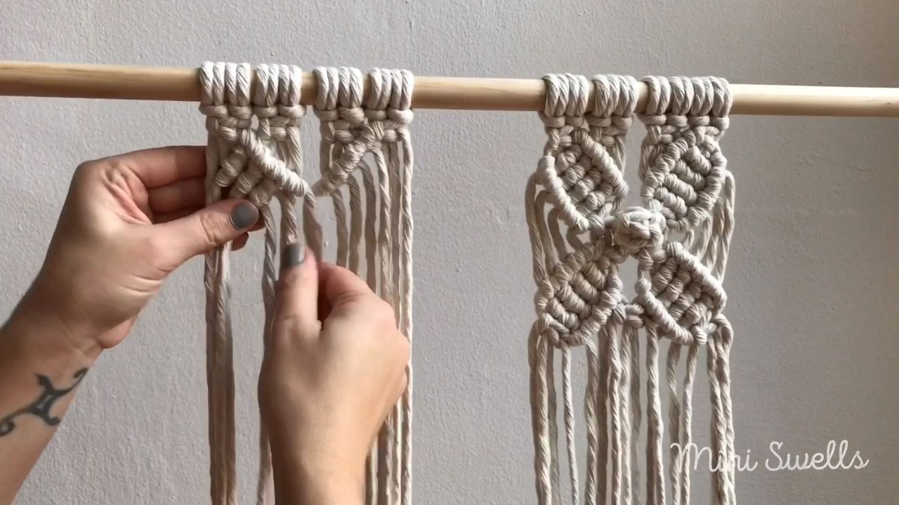 To watch a slower version check out our YouTube channel... #macramewallhanging #macramé #macrametutorial #macramecord 