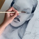 Using Polina Bright synthetic brush size 2 #watercolourpainting #watercolor #watercoloursketch #art #a