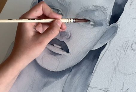 Using Polina Bright synthetic brush size 2 #watercolourpainting #watercolor #watercoloursketch #art #a