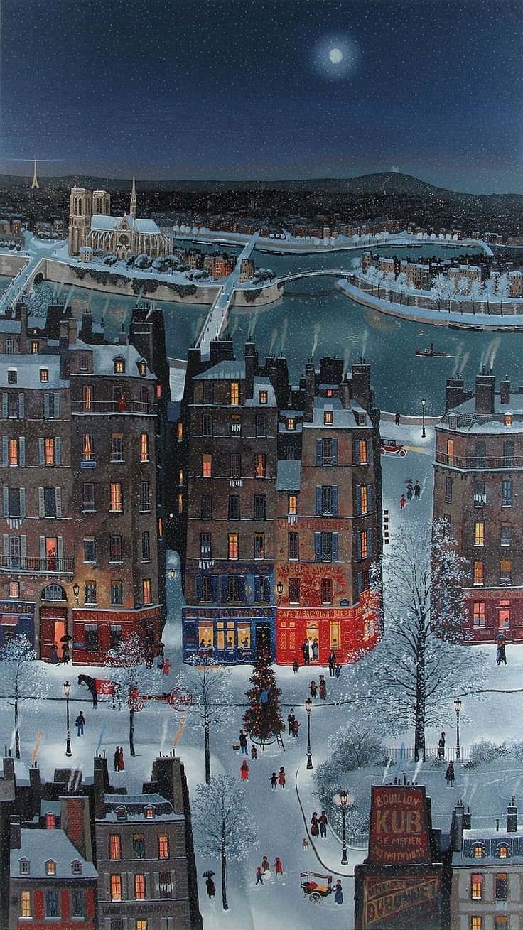 Michel Delacroix Noel de neige sur Paris                                                                                                                                                     More