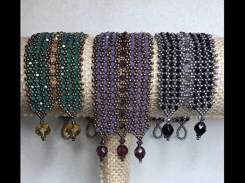 Interlace Bracelet with a little designing on the fly!!! A Bronzepony Beaded Jewelry Design - YouTube