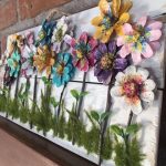 Handmade Wood Framed Pinecone Flowers