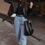 Jeans and jacket - black style