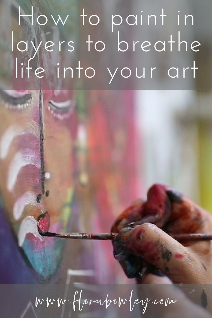 Curious how to keep your paintings feeling fresh? Today on the blog Flora Bowley shares a short video full of tips on the art of adding layers to your brave intuitive paintings. If you’ve ever struggled with muddy colors or experienced creative block, this one’s for you! #florabowley #layering #