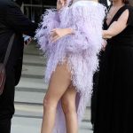 Additions: Letting the sophisticated yet breezy ensemble to speak for itself, Kendall accessorized with only a simple bracelet and inconspicuous earrings