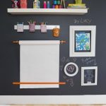 Kid spaces should be a place where the children can go hang out and enjoy their toys, do arts and crafts and have things accessible at their height. This chalkboard wall is so fun! What a great use of wall space and organizational tools that is chic and functional. A-Z Home Decor Trend 2014: Kid Spaces - Alice T. Chan