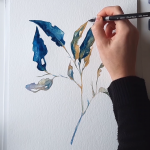 Do you love botanical drawings? Here you can see the process of this painting in watercolor, and if you enjoy it you can see more videos in the blog! All created by the visual artist Laura Manteca Martin, from Ink Imaginarium. #botanicalwatercolor #botanicalpainting