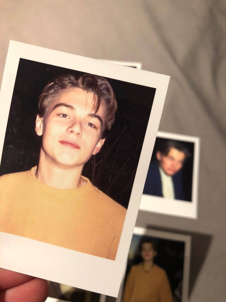 Leonardo Dicaprio Polaroids mini vintage style set of 10 - young Leo -     Set of 10 young Leonardo Dicaprio mini vintage style Polaroids. Glossy print on Fujifilm Archive Supreme Paper.