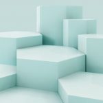 Lihgt green product display podium, abstract background