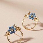 Anthropologie Luau Mini Hooped Post Earrings