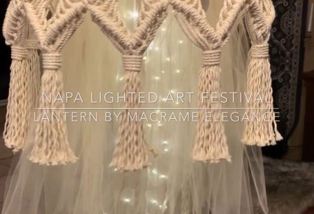 Macrame artist Lucy Lanuza creates and participated in Napa Valley’s Lantern parade in this years Art Festival. Come and check out her fabulous works of macrame art.