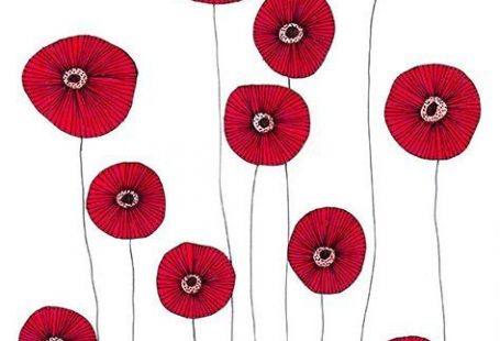 Original Drawing Poppy Flowers 2 8.5x12 up door EnchantedCrayons, $15.00