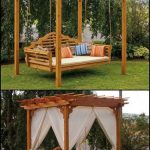 Enhance your outdoor space with this cedar swing bed and pergola!  theownerbuilderne...  Imagine swinging away in a comfortable breeze or reading in a shaded escape. You