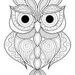 Owl simple patterns 2 - Owl with various different patterns. From the gallery : Owls. Artist : Lucie. Just Color : Discover all our printable Coloring Pages for Adults, to print or download for free !