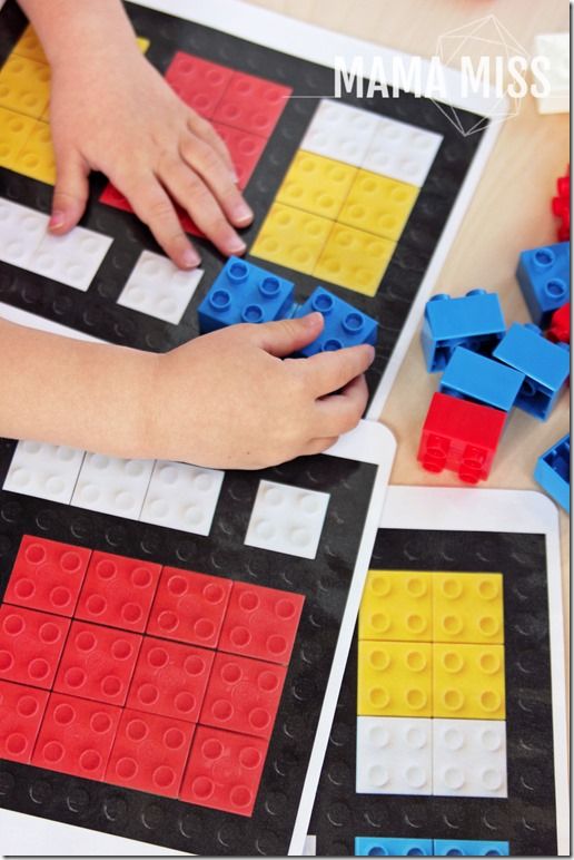 Begeleide of zelfstandige activiteit - Piet Mondrian LEGO