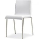 Pedrali Kuadra Xl 2461 Stuhl, schwarzer Lederfaserstoff PedraliPedrali