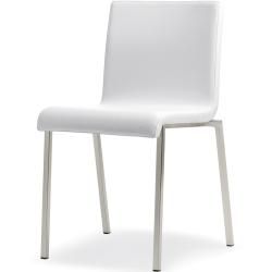 Pedrali Kuadra Xl 2461 Stuhl, schwarzer Lederfaserstoff PedraliPedrali